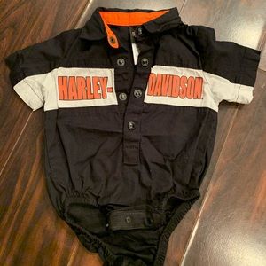 0-3 month Harley Davidson onesie